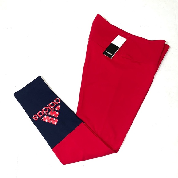 adidas Pants - ADIDAS Athletic Leggings Performance American Flag